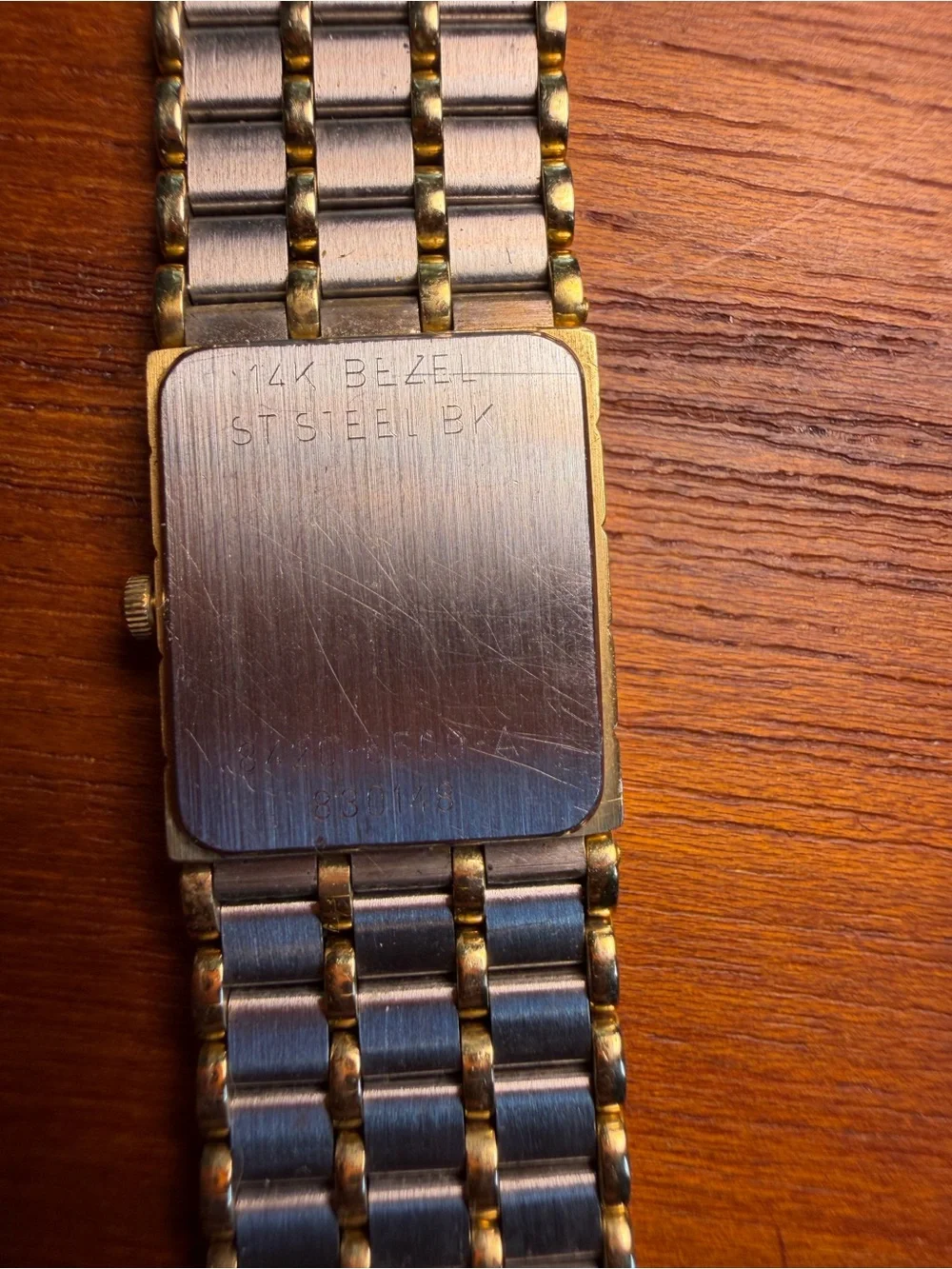 Vintage Seiko LaSalle 8420-6509 14K Gold Bezel Two Tone Quartz Watch